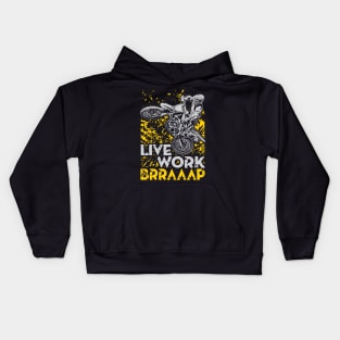 LIVE WORK BRRAAAP Kids Hoodie